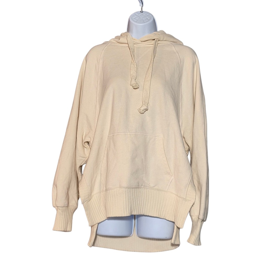 American Eagle Womens Oversize Baggy‎ Tunic Hoodie Cream Beige Small